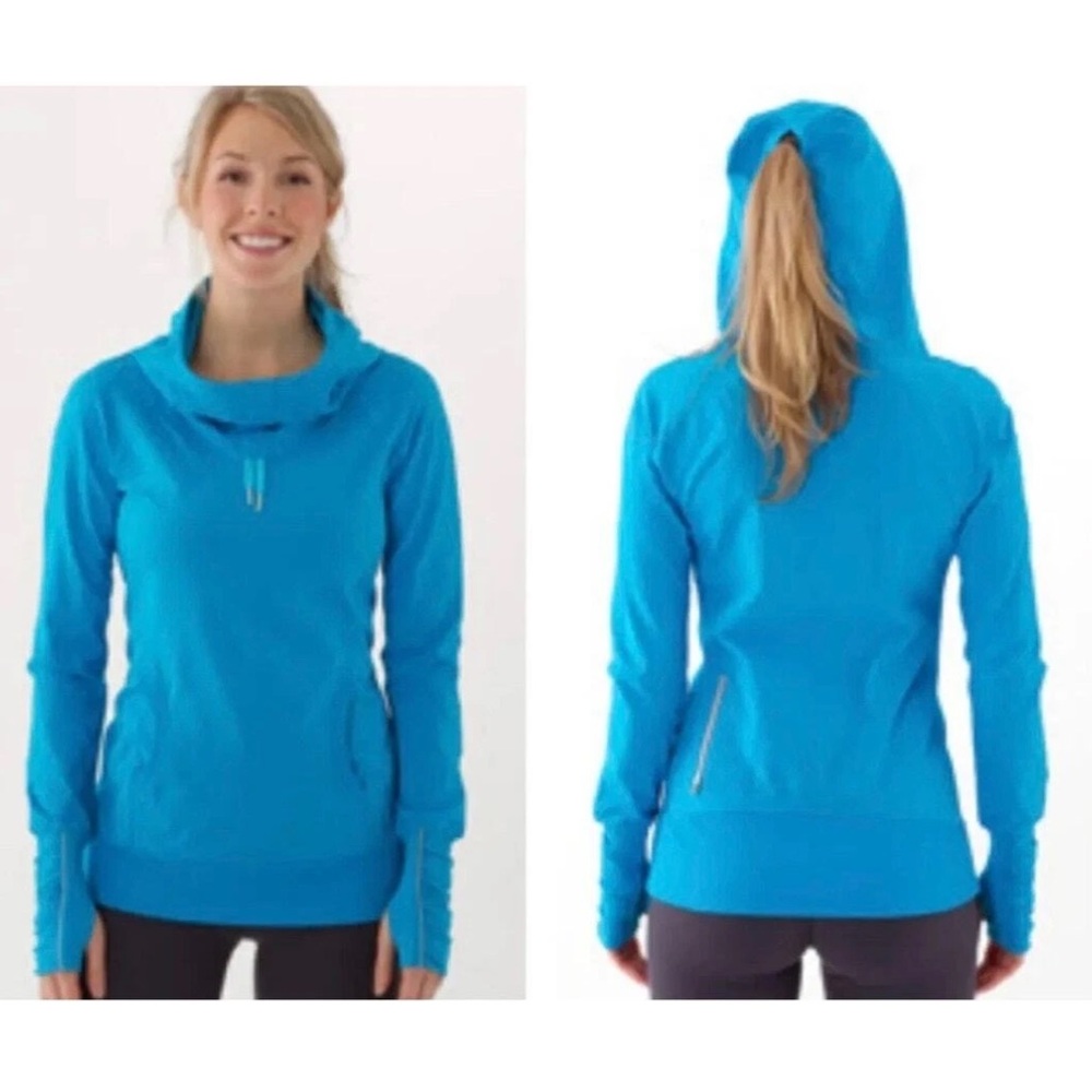 Lululemon Run Ambition Pullover in Snorkel Blue Women’s 6 Running Outdoor